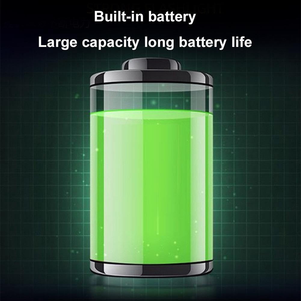 2-in-1 Strong Flashlight , LED Rechargeable Flashlights, IPX7 Waterproof Flashlights, 2-in-1 High Lumens, Power Bank and Digital Display, Suitable Outdoor Camping