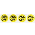 thumbnail image 2 of Autocollants Ronds Jaunes 25 % de Réduction 0.75 Pouces Pouce Rond Lot de 500, 2 of 5