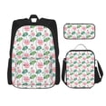 thumbnail image 1 of Easygdp Lotus Flower Mochila para Niños y Niñas con Set de Caja de Almuerzo y Estuche para Lápices 3 en 1, Mochila Escolar Estampada para Adolescentes, 1 of 7