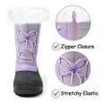 thumbnail image 7 of Kushyshoo Snow Boots Lined Waterproof Light Purple Winter Boot Little Kid Size 13, 7 of 7