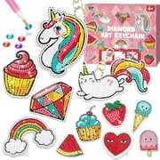 TOY Life Diamond Painting Kit For Kids with Keychains, Crafts for Girls Ages 8-12, Diamond Art for Kids, Diamond Dot Gem Art Kits for Kids, Kids Arts and Crafts for Kid Ages 8-12