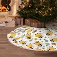 thumbnail image 5 of Fotbe Bee and Flowers Pattern Christmas Tree Skirt, Tree Skirts Plush Christmas Decorations, Christmas Tree Skirts Xmas Decorations Holiday Party Decor-48", 5 of 6