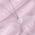 thumbnail image 3 of White jade peace button four star necklace senior sense diamond star collarbone chain to send girlfriend gift, 3 of 5