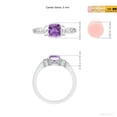 thumbnail image 4 of ANGARA Natural 0.6 Ct. Amethyst Solitaire Ring in 14K White Gold for Women (Ring Size: 10), 4 of 9