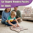 thumbnail image 2 of Cat Shaped Puzzles Wooden Cat Jigsaw Puzzles 145 PCS Puzzle Wood Colored, 2 of 8