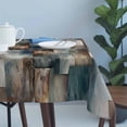 thumbnail image 4 of Blue Brown Geometric Table Cloth Waterproof Tablecloths, Modern Ombre Abstract Art Tablecloth Dining Table Cover for Kitchen Party Tabletop Outdoor, Rectangle Tablecloth 60x120 Inch, 4 of 9