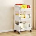 thumbnail image 5 of XGFHYJEH Storage Shelves for Kitchen, Bedroom, Bathroom, 3 Tire Plastic Shelves, Storage Shelf Rack, Storage Shelf Unit, Storage Rack with Wheels, Storage Racks and Shelving for Small Spaces, 5 of 7