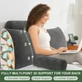 thumbnail image 7 of BYBYME Wedge Headboard Pillow, Bed Rest Reading Pillow, Backrest Positioning Support Bolster Cushion with Removable Cover,King 76.8X20.4X8.4,Dark Grey, 7 of 7