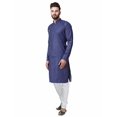 thumbnail image 4 of Men's Indian Linen Bollywood Achkan Pathani Kurta Style Pajama Set, 4 of 4