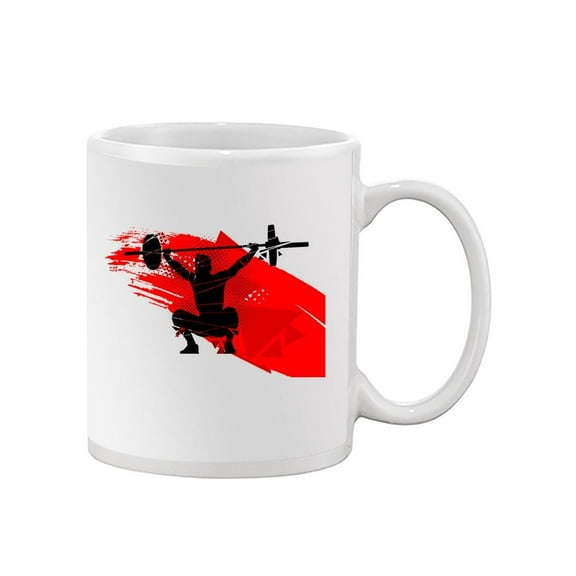 Weightlifter Silhouette Mug Unisex's -Image by Shutterstock