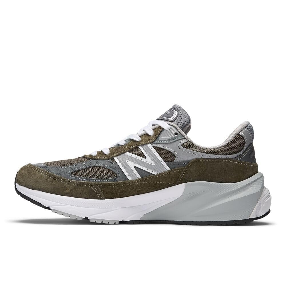 New Balance Unisex Made in USA 990 V6 Sneaker, Olive/Grey, 7 US Men