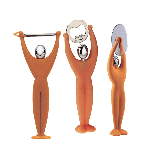 3-piece Kitchen Set by Bugatti in Orange - GYM Series Orange