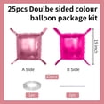 thumbnail image 2 of LQQBOX Pink and Rose Double Sided Square Foil Balloons Wall,19 Inches Pink Metallic Foil Balloons Tunnel Arch Kit for Girls Bachelorette,Wedding,Anniversary,Birthday Party Background Decoration, 2 of 7