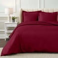 thumbnail image 2 of Superior Egyptian Cotton 1200 TC Solid Burgundy Duvet Set, Full/Queen, 2 of 8