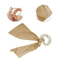 thumbnail image 3 of Ofertas Únicas 1 Pc Banda Elástica de Perlas con Cinta Elegante Beige Marrón Claro, 3 of 5