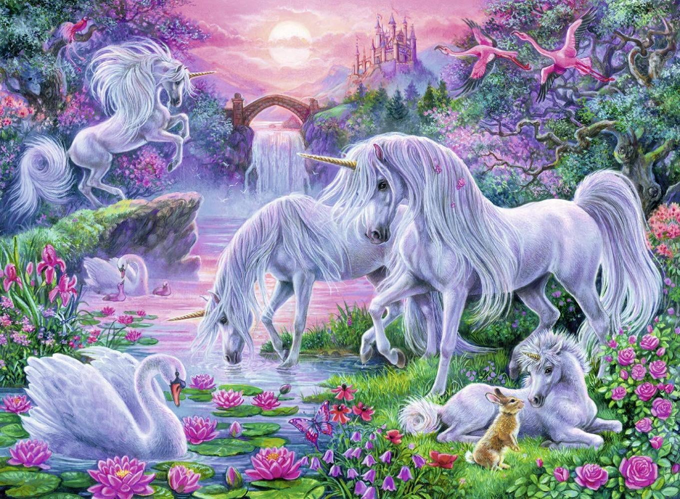 unicorns in the sunset glow 150 piece jigsaw puzzle for kids every