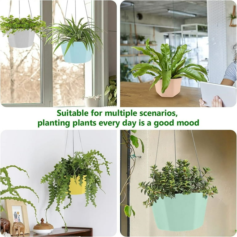 Artrylin 6 Inch Hanging Planter, Set of 3 Hanging Plant Basket, Self  Watering Hanging Planters for Indoor Outdoor Plants with Drainage Hole and  Chain (Color A) - Walmart.com