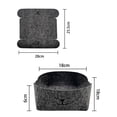 thumbnail image 2 of Hongchun Boîte de Rangement en Feutre Panier de Rangement Pliant Ensemble de 2 Pcs, 2 of 5