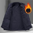 thumbnail image 5 of safuny Men's Full Zip Stand Collar Lined Jacket Warm Outdoor Casual Outerwear Navy XXXXXL, 5 of 5