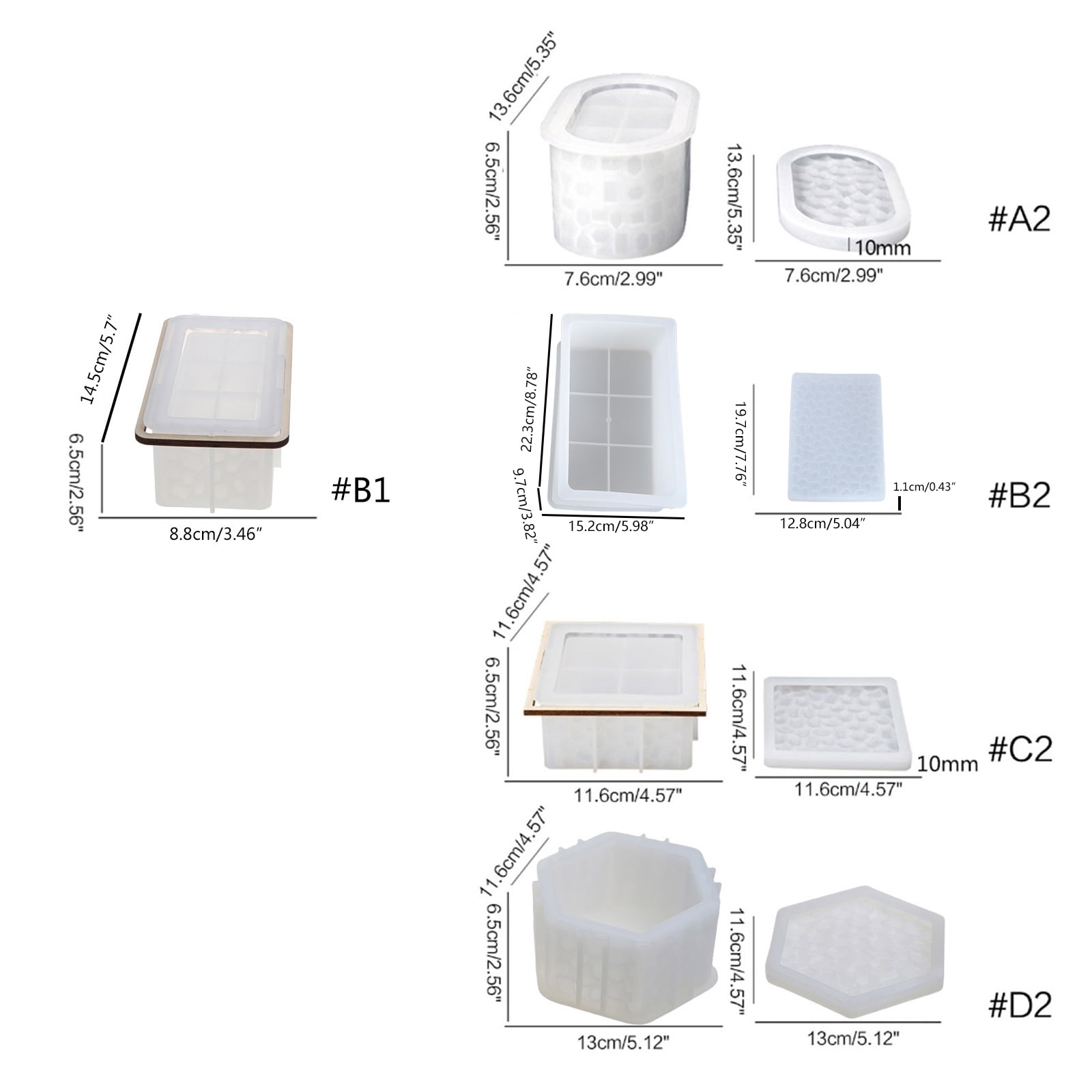 Storage Box Molds,Silicone Resin Box Molds,Storage Container Epoxy Mold Silicone for Resin Casting,Jewelry Box Craft