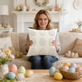 thumbnail image 6 of ToyKingdee Embroidered Bunny Silhouette Throw Pillow, Cozy Easter and Everyday Home Decor Accent, 6 of 6
