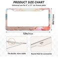thumbnail image 2 of GZHJMY Sandy Beach License Plate Frames 2 Pack Aluminum License Plate Holder Universal Car License Plate Covers with Screw Caps Decorative, 2 of 6