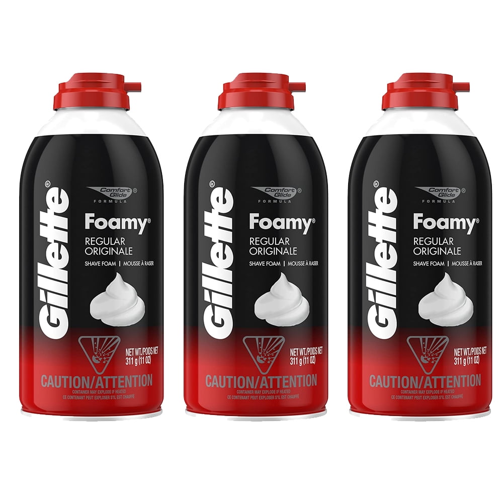 Pack of (3) Gillette Foamy Shave Foam Original 11 Ounce