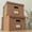 Camel, variant on Decorative File Organizer Box Set of 2 - Collapsible Linen Filing Cabinets w/Handles Are Perfect to Store all Your Documents & Hanging File Folders - Portable Easy Slide Crates with Lid