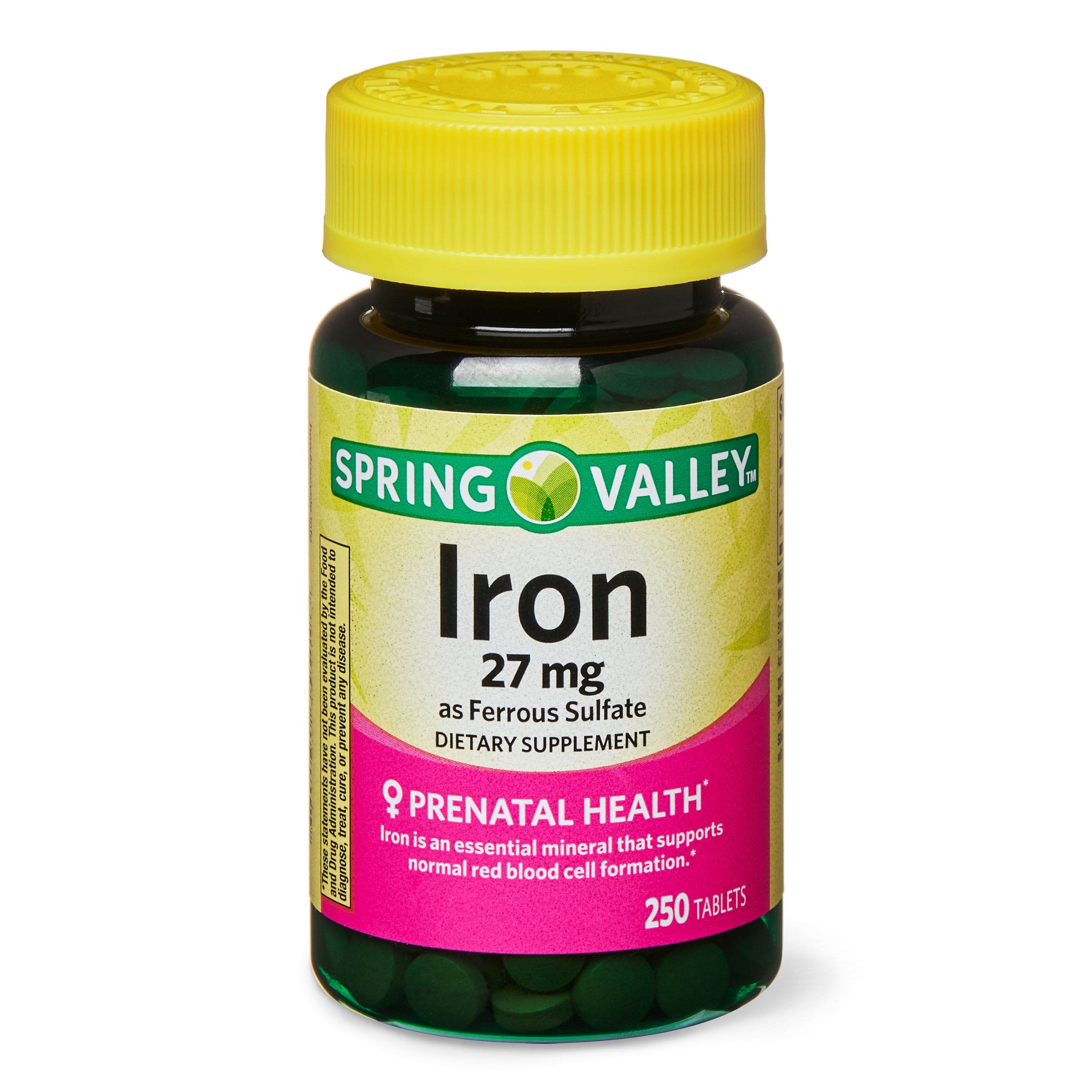 Spring Valley Iron Ferrous Sulfate Tablets, 27 mg, 250 ... Spring Valley Iron Ferrous Sulfate Tablets, 27 mg, 250 ...