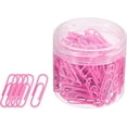 thumbnail image 1 of HUGFEGWE 200 Pcs Paper Clips, Office Clips Smooth Surface with Box | Keep Desk Neat, Great for Office, Art, Home, Daily Use (Pink, 1.1-Inch) UA824-20095, 1 of 5