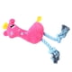 thumbnail image 1 of Juguete de peluche para perros, cachorro, cuerda tejida, franela, forma de jirafa, seguro, lindo para limpieza de dientes de mascotas, color rosa, 1 of 10