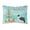 Border Collie - Black And White, variant on Red Border Collie Merry Christmas Tree Canvas Fabric Decorative Pillow