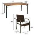 thumbnail image 4 of Costway 7PCS Patio Rattan Dining Set W/ Cushion Umbrella Hole Navy, 4 of 8