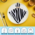 thumbnail image 6 of PHYHOO Zebra Stripes Black Table Napkins Cloth Soft Animal Skin Texture Art Pattern Washable and Reusable Dinner Napkins for Kitchen Weddings Parties  2 PCS, 6 of 7