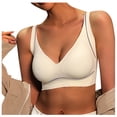 thumbnail image 5 of Sngxgn Womens Sports Bra Wirefree Seamless Padded Yoga Bra for Workout Gym Activewear(White,L), 5 of 8