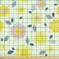 thumbnail image 2 of Ambesonne Daisy Fabric by the Yard Upholstery, Pastel Summer Flowers, 1 Yard, Night Blue Pale Pink, 2 of 5