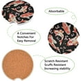 thumbnail image 2 of Coolnut 2 Pack 2.5 inch Car Coasters for Drinks Absorbent, Koi Fish Peach Black Ceramic Car Cup Holder Coaster for Your Car with Fingertip Grip Home Decor, 2 of 6