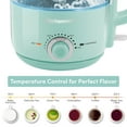 thumbnail image 3 of Elite Gourmet 1.2L Adjustable Temperature Electric Honeypot Glass Kettle with Keep Warm, Mint, 3 of 8