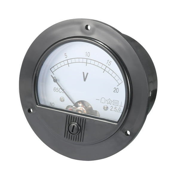 Unique Bargains DC 0-20V Round Analogue Panel Meter Volt Voltage Gauge Analog Voltmeter
