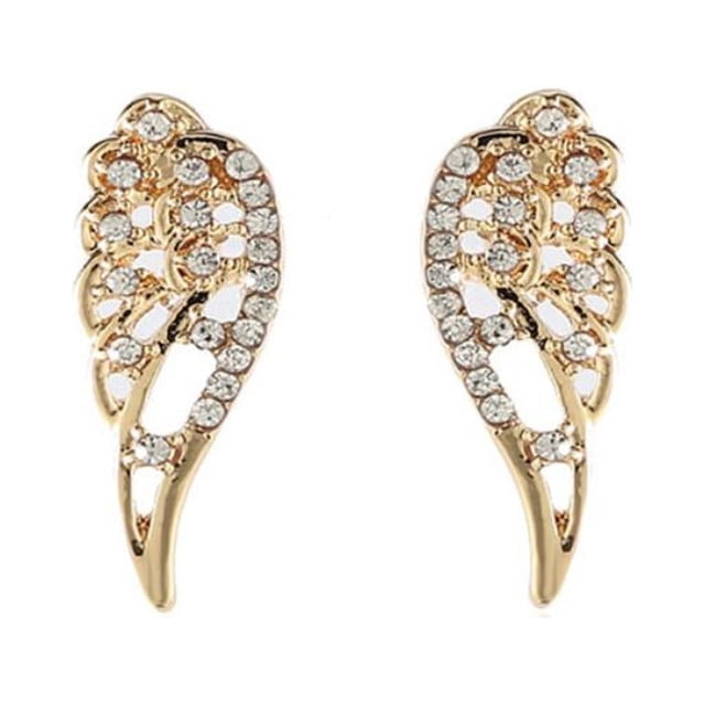 Personality Earrings Leaves Beautiful Diamond Earrings Irregular Mesh