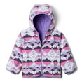 thumbnail image 3 of Columbia Toddlers' Double Trouble Reversible Jacket (Paisly Purple/Wht Chckpnt, 4T), 3 of 4