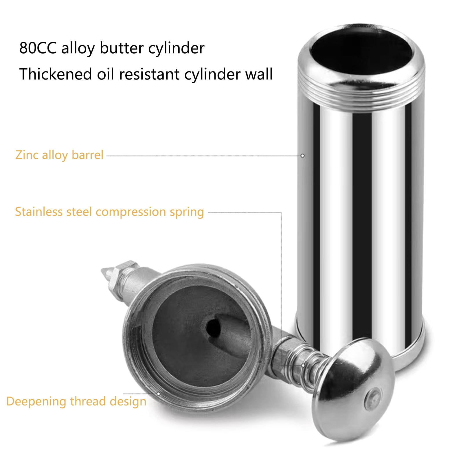 BELOWSYALER Grease Guns Machine 80CC Capacity Hand Operated Lubrication Handheld High Pressure Oil Tool for Automotive Maintenance