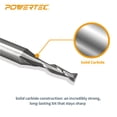 thumbnail image 3 of POWERTEC Solid Carbide Up Cut 1/8" Spiral Router Bit, Router Bit 1/4" Shank Woodworking Router bits for use on CNC and Router Tool, Router bits for Router Bushing (73003), 3 of 6