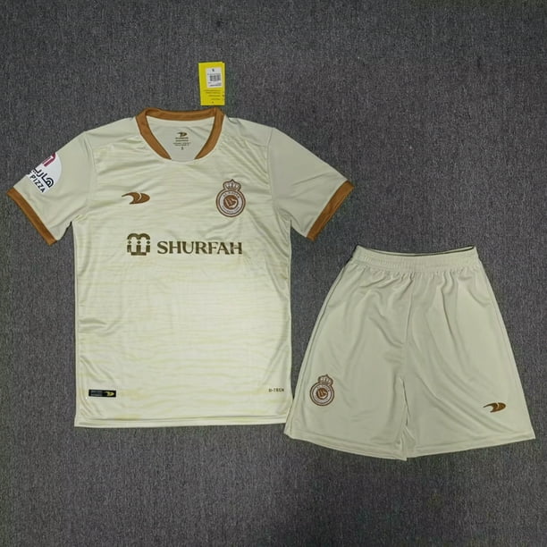 22-23 Al Nassr FC Kid Kit Cristiano Ronaldo CR7 Tercera Camiseta Infantil De Fútbol + Conjunto De Pantalones Cortos Para Niño Gao Jiahui unisex