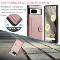thumbnail image 5 of Wallet Case for Google Pixel 8 with Detachable Card Slots Holder Magnetic Closure Cover, Premium PU Leather Slim Kickstand Soft Silicone Shockproof Lens Protective Case,Pink, 5 of 8