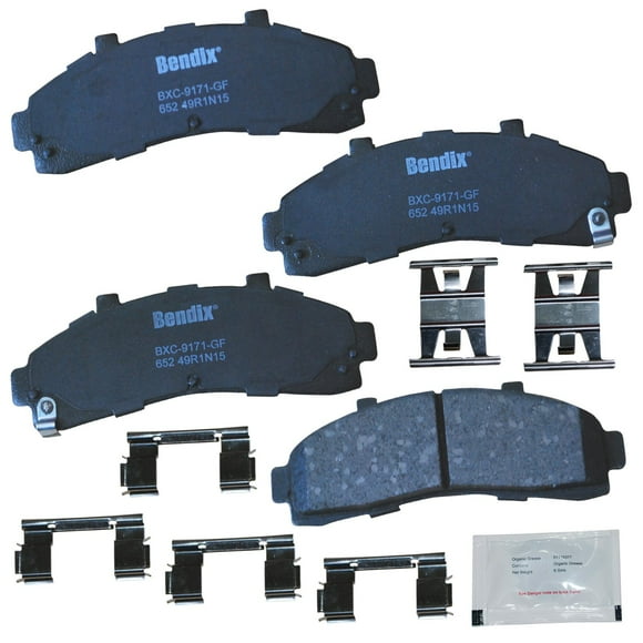 Bendix Premium Copper Free CFC652 Ceramic Brake Pad (with Installation Hardware Front)
