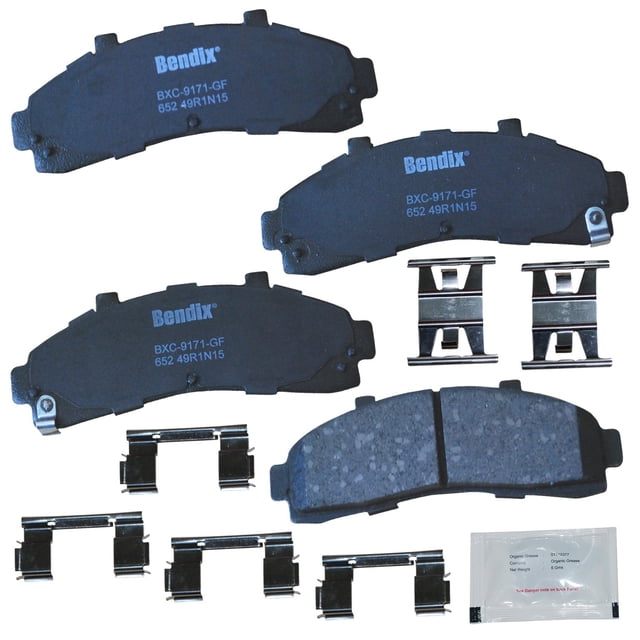Bendix Premium Copper Free CFC652 Ceramic Brake Pad (with Installation Hardware Front)