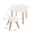 thumbnail image 2 of Mesa Cuadrada y Silla Frankfurt Duduk blanca melamina, 2 of 2