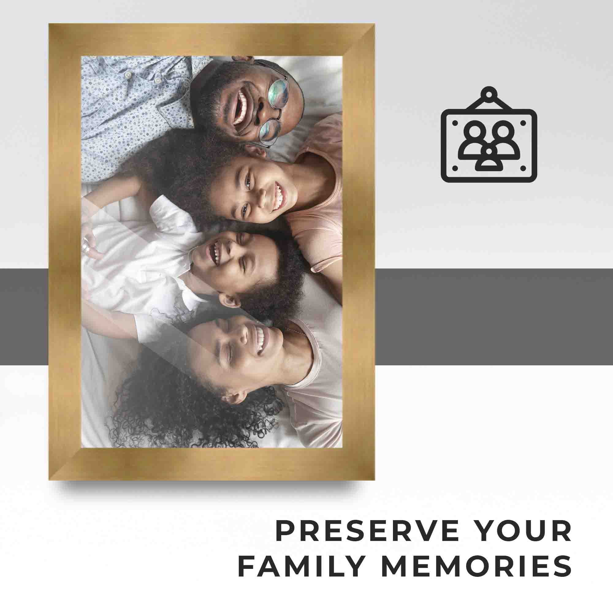 18x24 Wide Bronze Real Wood Picture Frame Width 1.5 inches | Interior Frame Depth 0.5 inches |