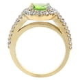 thumbnail image 2 of 10K Yellow Gold Diamond Natural Peridot Engagement Ring Oval 10x8mm, size 7.5, 2 of 3